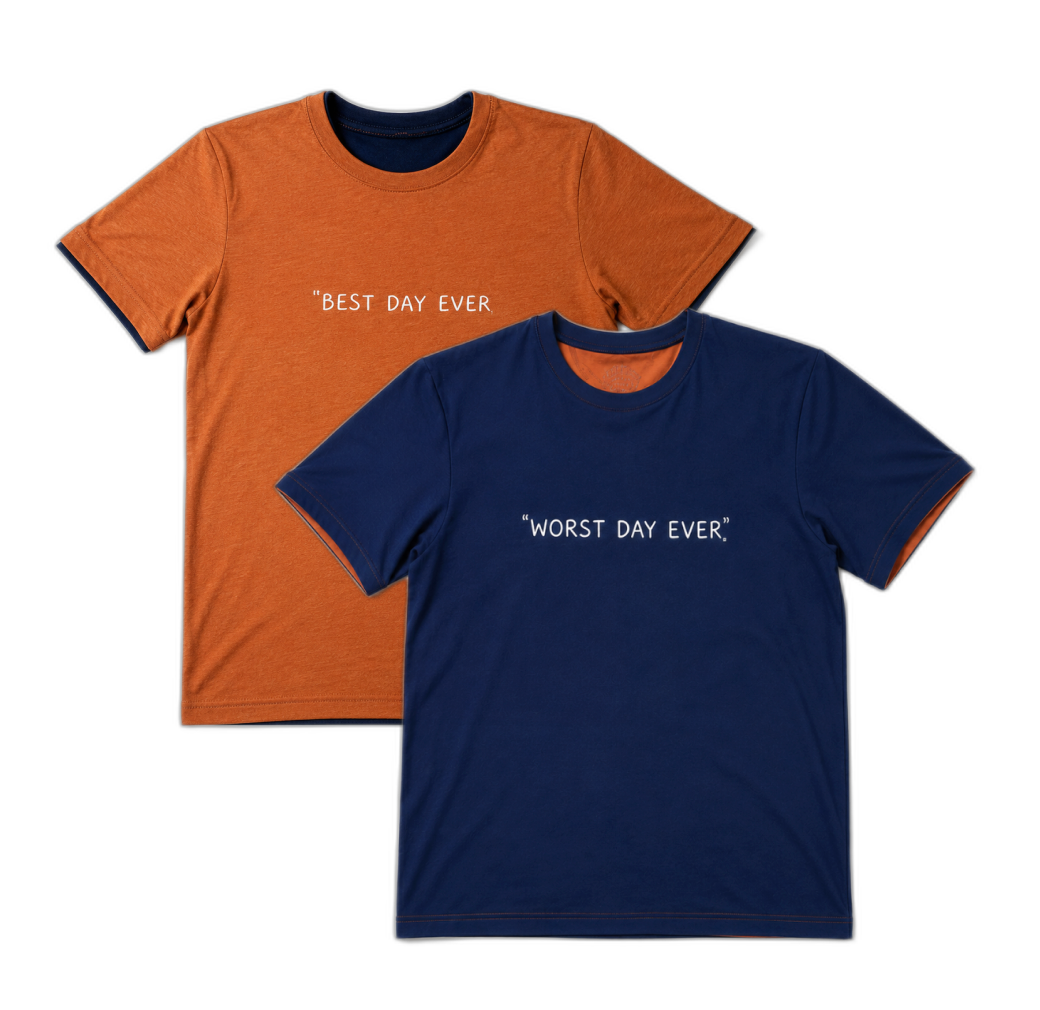 Reversible Blue and Orange T-Shirt